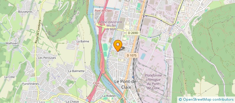 localisation de l'entreprise SOCIETE GRENOBLOISE DE MATERIAUX ENROBES à CHAMPAGNIER