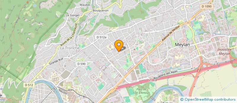 localisation de l'entreprise SOCIETE GRENOBLOISE DE PLATRERIE à MEYLAN