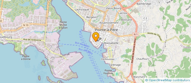 localisation de l'entreprise SOCIETE GUADELOUPEENNE DE LEVAGE ET DE MANUTENTION à POINTE-A-PITRE