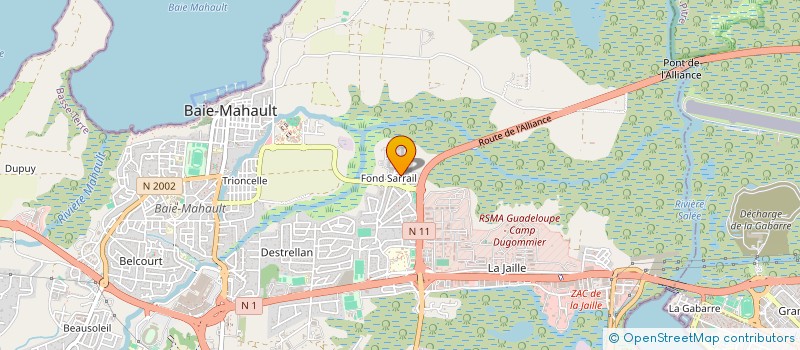 localisation de l'entreprise SOCIETE GUADELOUPEENNE DE LOCATION DE MATERIEL  BAIE-MAHAULT