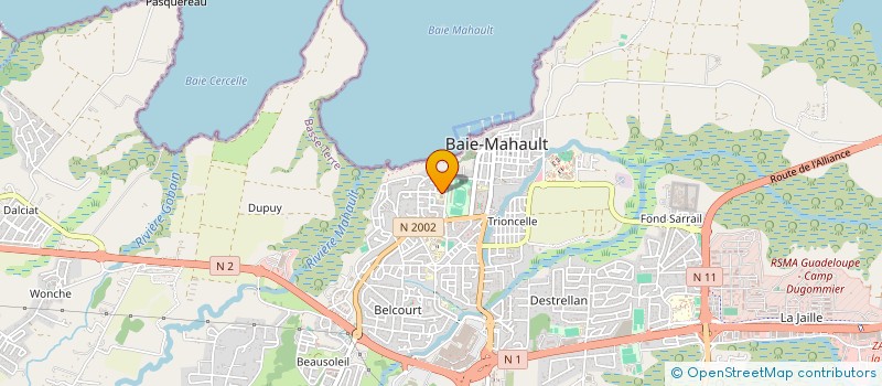 localisation de l'entreprise SOCIETE GUADELOUPEENNE DE PEINTURE PEINTURE ET DE PLATRE  BAIE MAHAULT
