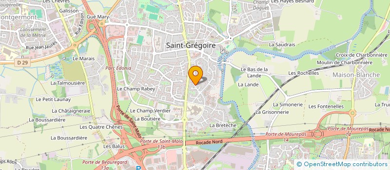 localisation de l'entreprise SOCIETE GUIBA à SAINT-GREGOIRE