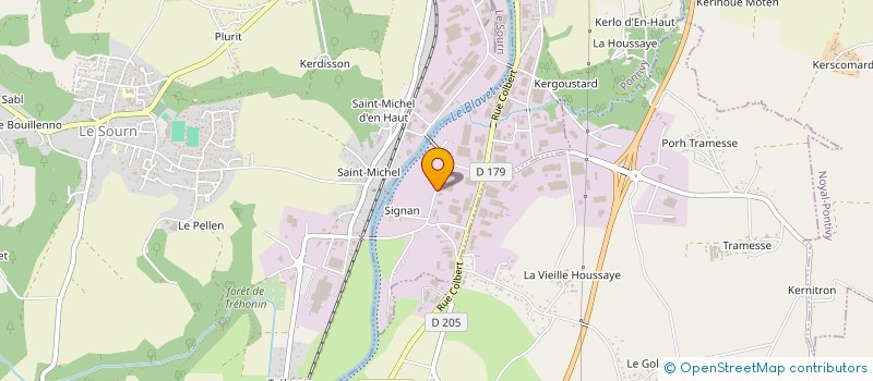 localisation de l'entreprise SOCIETE GUIGNARDEAU PERE ET FILS à PONTIVY