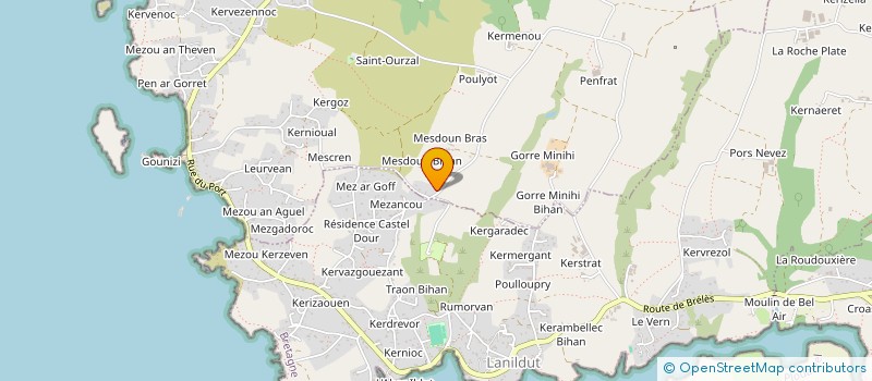 localisation de l'entreprise SOCIETE GUY LE DUFF  PORSPODER