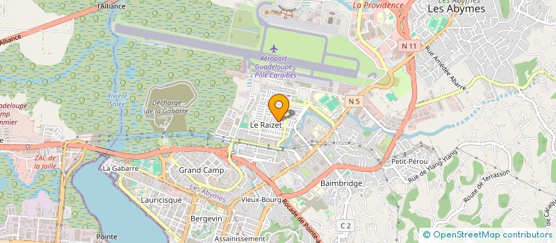 localisation de l'entreprise SOCIETE GWADELOUPEENNE DE TRAVAUX GENERAUX à LES ABYMES