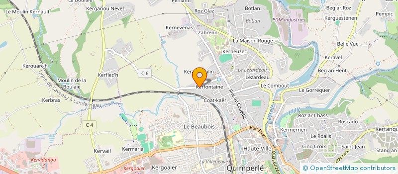 localisation de l'entreprise SOCIETE HABITAT CONCEPT à QUIMPERLE