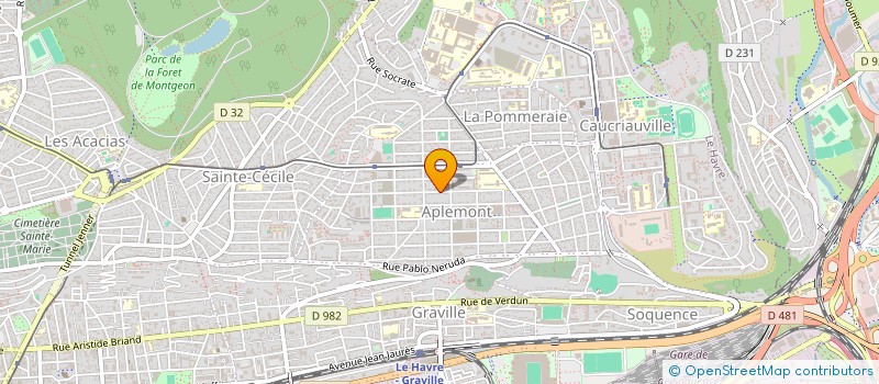 localisation de l'entreprise SOCIETE HAVRAISE DE TSF  LE HAVRE