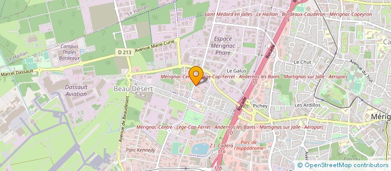 localisation de l'entreprise SOCIETE HENRI BIAUGEAUD à MERIGNAC