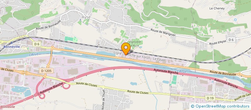 localisation de l'entreprise SOCIETE HENRI BOURGEAUX ET FILS à AYSE