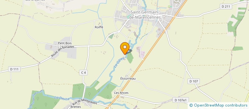 localisation de l'entreprise SOCIETE HIPPIQUE DE LA GERES  SAINT-PIERRE-LA-NOUE