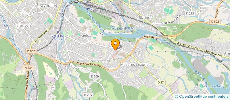 localisation de l'entreprise SOCIETE HIPPIQUE DE PAU BEARN à GELOS
