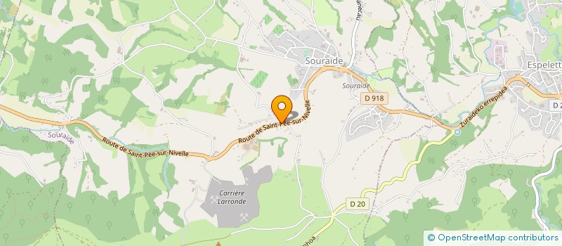 localisation de l'entreprise SOCIETE HIRIART CHRISTIAN à SOURAIDE