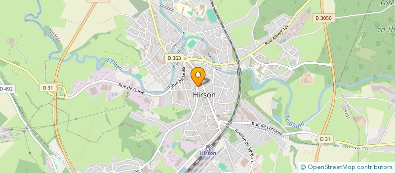 localisation de l'entreprise SOCIETE HIRSON FER  HIRSON