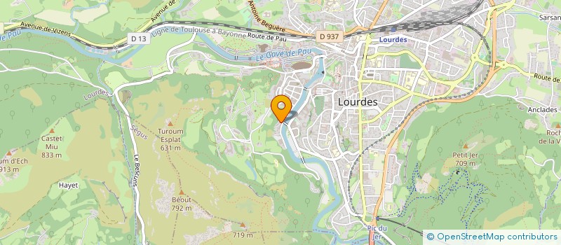 localisation de l'entreprise SOCIETE HOTEL DES ROSIERS  LOURDES