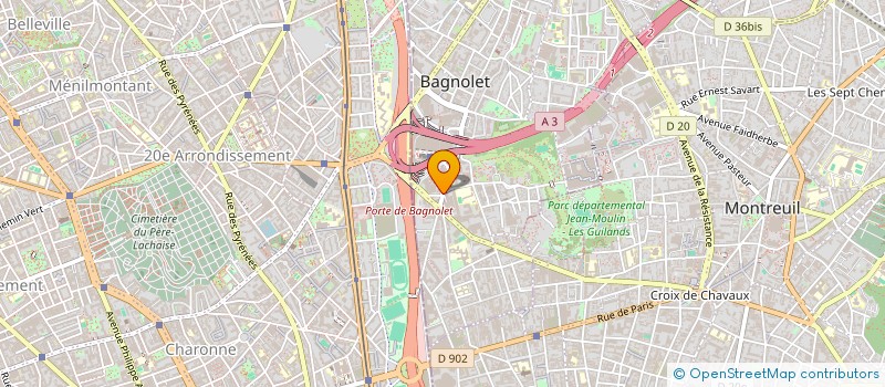 localisation de l'entreprise SOCIETE HOTEL GRIL DE BAGNOLET à BAGNOLET
