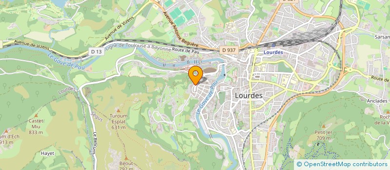 localisation de l'entreprise SOCIETE HOTEL ROISSY  LOURDES