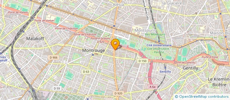 localisation de l'entreprise SOCIETE HOTELIERE AZUR PARFUM  MONTROUGE