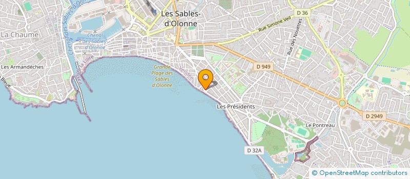 localisation de l'entreprise SOCIETE HOTELIERE DE L'ALBATROS  LES SABLES D'OLONNE