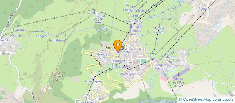 localisation de l'entreprise SOCIETE HOTELIERE DE L'ALPE D'HUEZ à HUEZ