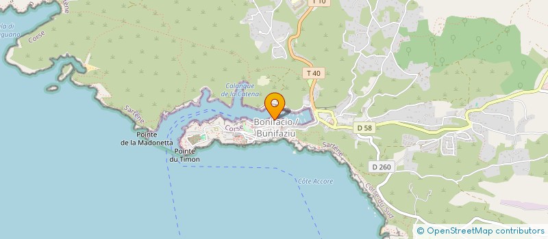 localisation de l'entreprise SOCIETE HOTELIERE DE LA HAUTE VILLE à BONIFACIO