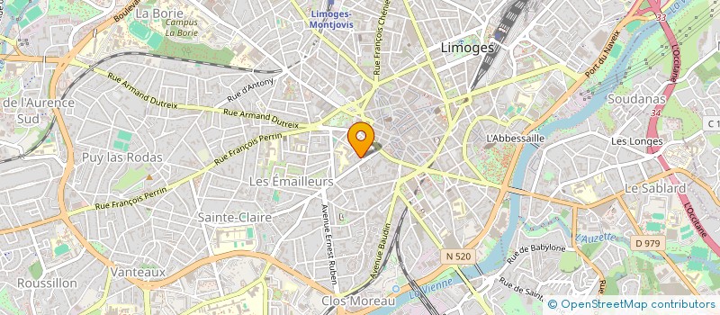 localisation de l'entreprise SOCIETE HOTELIERE DES ARGENTIERS à LIMOGES
