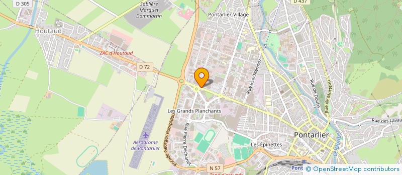 localisation de l'entreprise SOCIETE HOTELIERE DU HAUT DOUBS  PONTARLIER