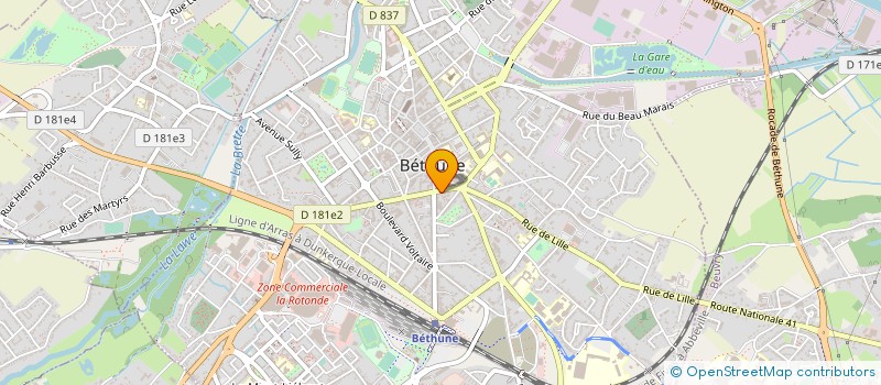 localisation de l'entreprise SOCIETE HOTELIERE DU NORD à BETHUNE