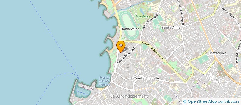 localisation de l'entreprise SOCIETE HOTELIERE DU PALM BEACH à MARSEILLE 8