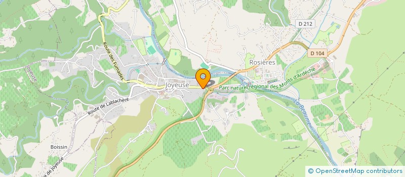 localisation de l'entreprise SOCIETE HOTELIERE DU PONT DE BEAULIEU à JOYEUSE