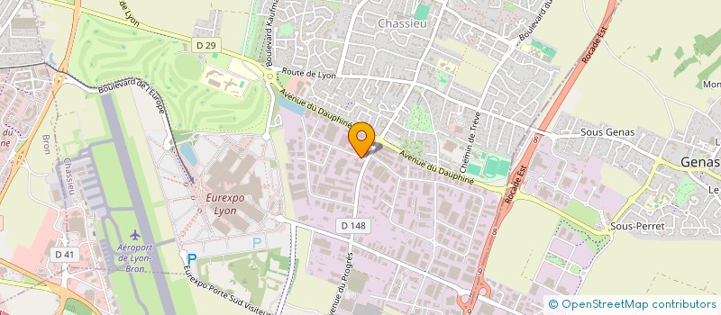 localisation de l'entreprise SOCIETE HOTELIERE P.J.C  CHASSIEU