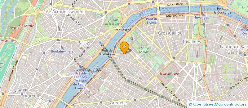 localisation de l'entreprise SOCIETE HOTELIERE PARIS EIFFEL SUFFREN  PARIS