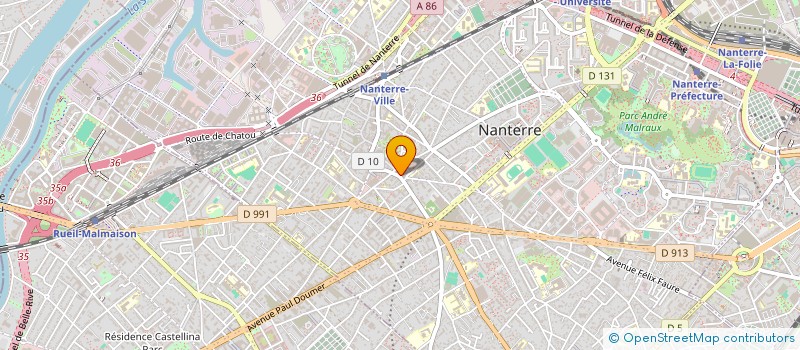 localisation de l'entreprise SOCIETE HUBOR à NANTERRE
