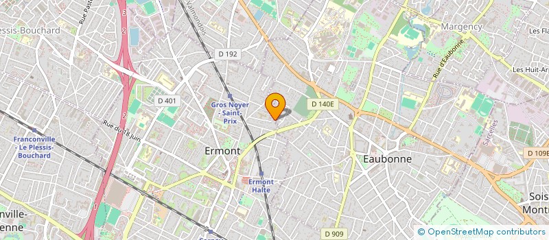 localisation de l'entreprise SOCIETE HUE ET COMPAGNIE à ERMONT