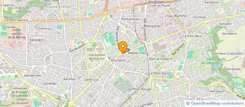localisation de l'entreprise SOCIETE HUYDAT à BREST