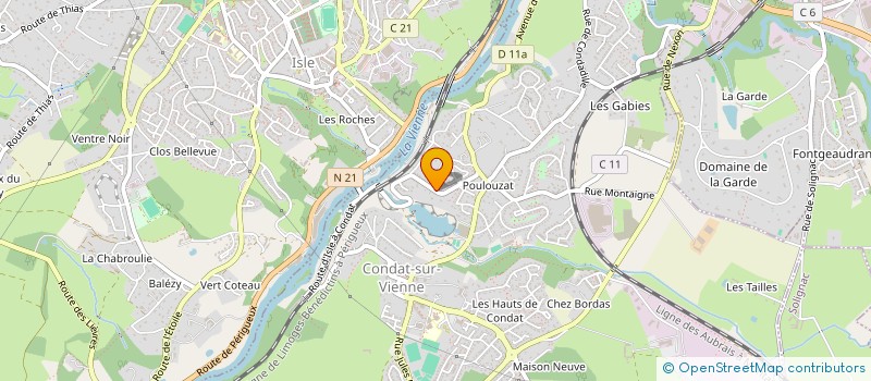 localisation de l'entreprise SOCIETE HYDRAULIQUE MOULIN RICHARD  CONDAT-SUR-VIENNE