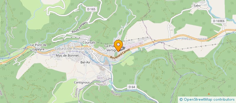 localisation de l'entreprise SOCIETE HYDROELECTRIQUE DE VERTIGNOL à LABASTIDE-ROUAIROUX