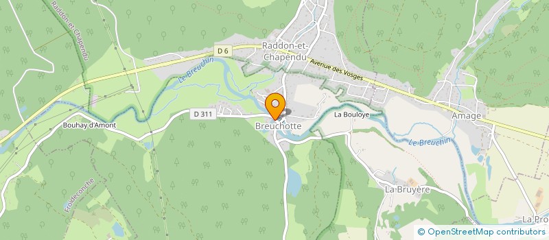 localisation de l'entreprise SOCIETE HYDROELECTRIQUE DU BREUCHIN  BREUCHOTTE