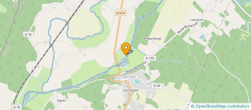 localisation de l'entreprise SOCIETE HYDROELECTRIQUE DU MOULIN DE PARCOUL PAR ABREVIATION S.H.M.P. à BAZAC