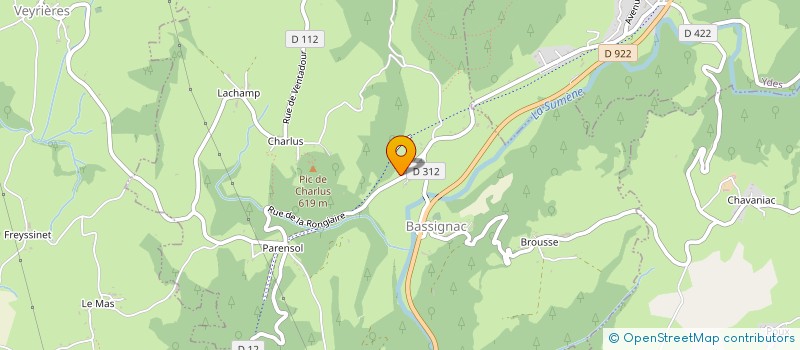 localisation de l'entreprise SOCIETE HYDROELECTRIQUE DU PONT DE FLORE à AUZERS