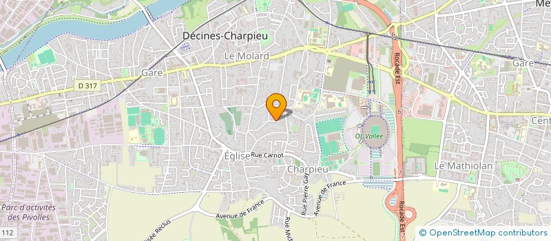 localisation de l'entreprise SOCIETE IMMOBILIERE AMV ET PAR ABREVIATION SCI AMV  DECINES-CHARPIEU