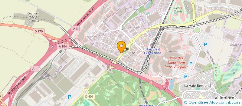 localisation de l'entreprise SOCIETE IMMOBILIERE DE L'ACETYLENE à VILLEPINTE