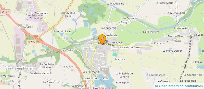 localisation de l'entreprise SOCIETE IMMOBILIERE DES DOUVES  HEDE-BAZOUGES
