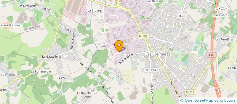 localisation de l'entreprise SOCIETE INDUSTRIELLE D'ELECTRICITE DE LOIRE ATLANTIQUE à LES SORINIERES