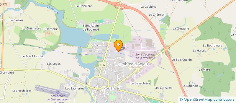 localisation de l'entreprise SOCIETE INDUSTRIELLE D'ETUDES ET DE REALISATIONS AGRICOLES -SIERA à OMBREE D'ANJOU