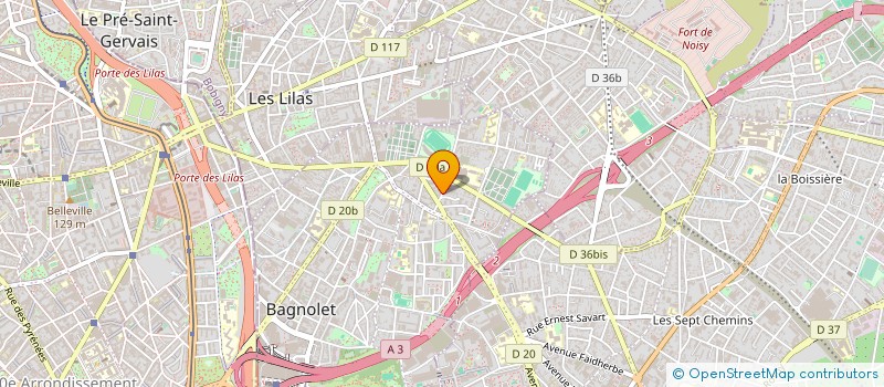 localisation de l'entreprise SOCIETE INDUSTRIELLE DE DECOLLETAGE à BAGNOLET