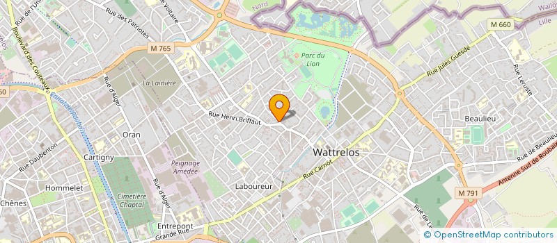 localisation de l'entreprise SOCIETE INDUSTRIELLE DE MECANIQUE  WATTRELOS