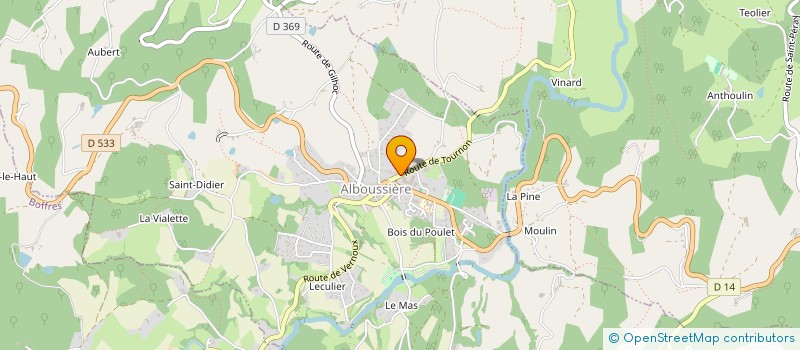 localisation de l'entreprise SOCIETE INDUSTRIELLE DE MECANIQUE GENERALE D'ALBOUSSIERE - SIMGA à ALBOUSSIERE