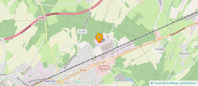 localisation de l'entreprise SOCIETE INDUSTRIELLE TOURNAGE TAILLAGE BISONTINE SITTB  SAINT-VIT