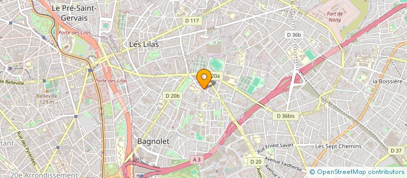 localisation de l'entreprise SOCIETE INTER VOYAGES  BAGNOLET