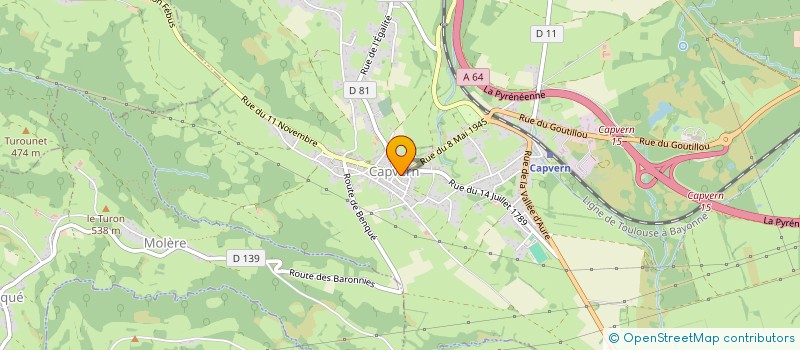 localisation de l'entreprise SOCIETE INTERCOMMUNALE DE CHASSE  CAPVERN